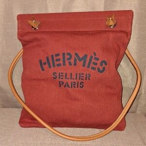 Hermès Aline Red Canvas Bag NWOT